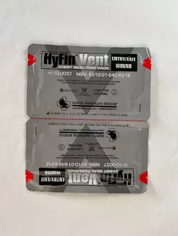 Оклюзійна наліпка HyFin Vent Chest Seal Twin Pack сіра