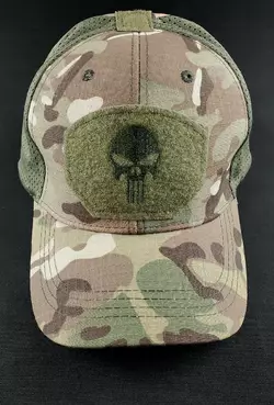 Тактична кепка мультикам ЗСУ "Punisher", Бейсболка, Блайзер, Військовий кашкет з сіточкою