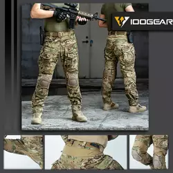 Тактичні топові штани IDOGEAR G3 V2 Combat Suit & Pants  IG-PA3205 з наколінниками Multicam размер Л