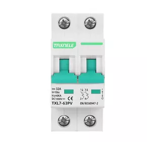 Автоматичний вимикач TAXNELE DC 63А 1000V Circuit Breaker TXL7-63PV Автоматичний вимикач TAXNELE DC 63А 1000V Circuit Breaker TXL7-63PV