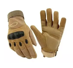 Тактичні повнопалі рукавички колір Койот М, L, XL